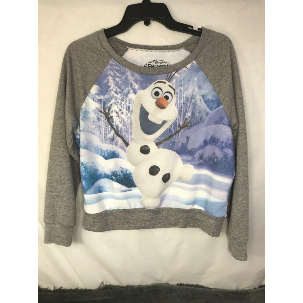 Disney Frozen Olaf Snowman L Girls Sweatshirt grey